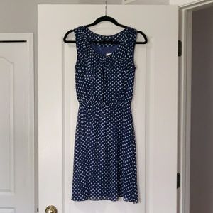 Navy & White Polka Dot Dress